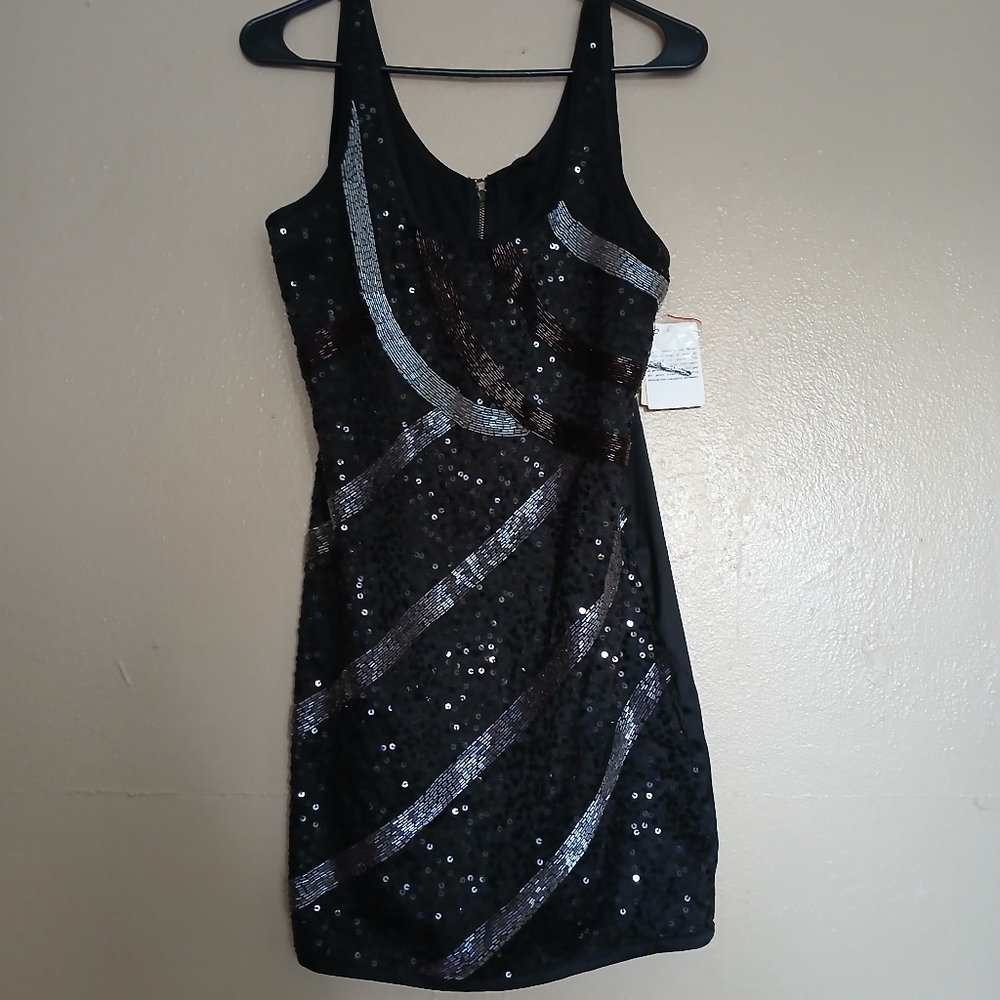 Vintage Guess‎ Dress Size 7 Mini Sequin Beaded Deadstock Grunge Fairy y2k NWT